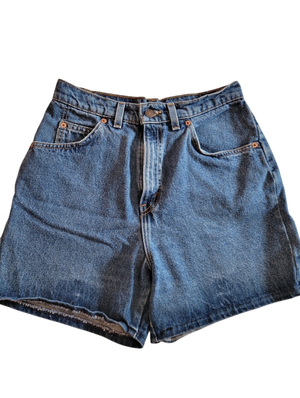 Vintage Levis 954 Cut Off Shorts Womens 90s USA High Waisted Orange Tab Size 28 - Picture 2 of 12
